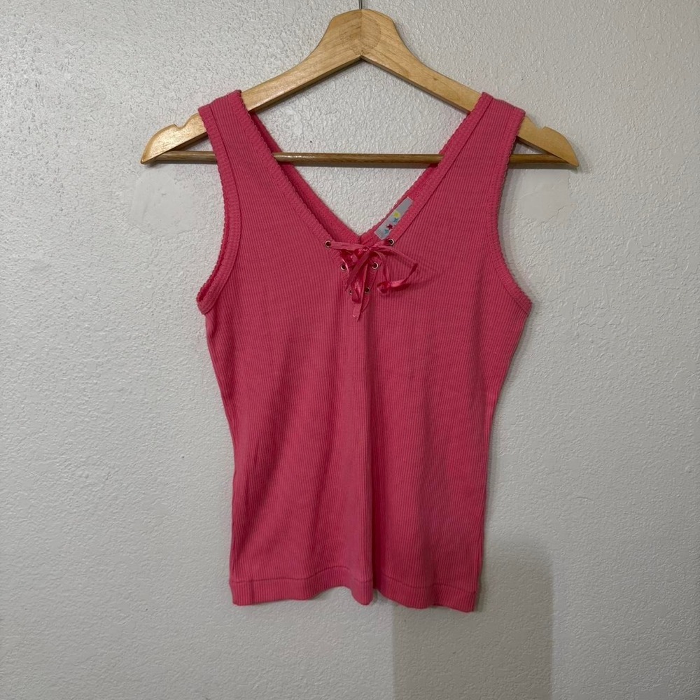 Pink Cabaret top with lace detailing
